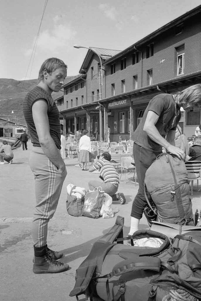 Franček Knez in Marijan Frešer na Kleine Scheidegg